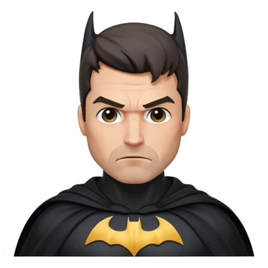 caucasian batman standing sticker