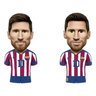 Lionel messi qui tape Cristiano Ronaldo sticker
