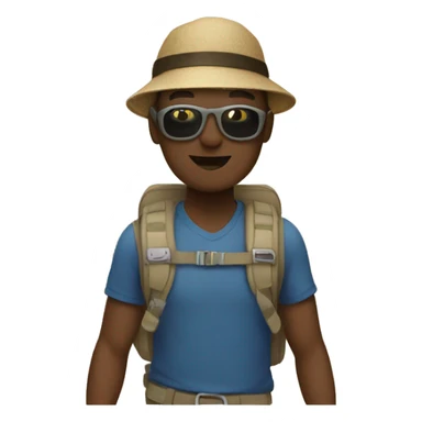 Tourist on tropical island sticker