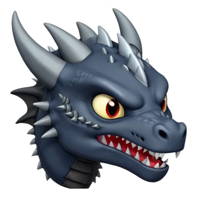 Un dragón furia nocturna mirando de frente animado que se vea malo  sticker