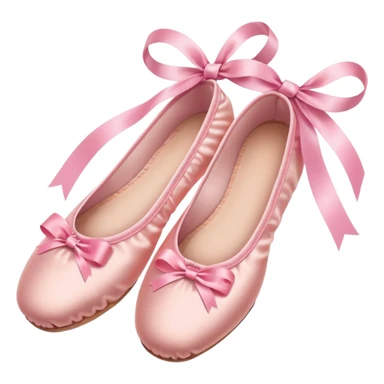 pink ballet shoes with ribbons sticker