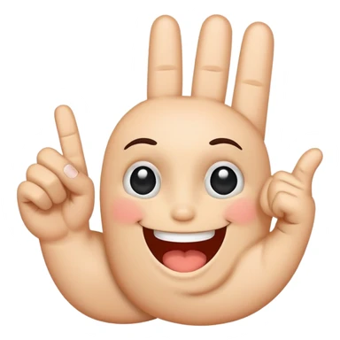 Middle finger with a smile  sticker