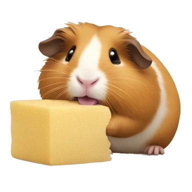 Guineapig eating sticker