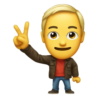 dabbing emoji with the thumb and pointer fing sticker