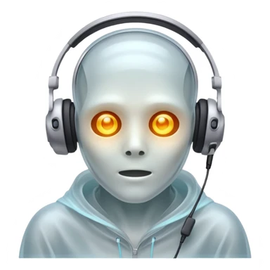 Ghost with headset sticker