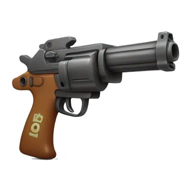 Toy Gun with bow sticker