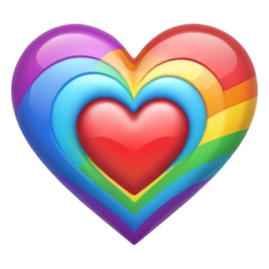 Rainbow pride heart sticker