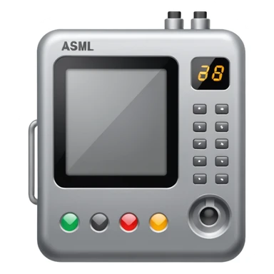 ASML semiconductor equipment，Silver gray, simple style sticker