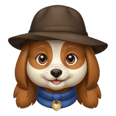 wearing a hat dog sticker