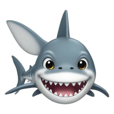 shark with bunny ears sticker