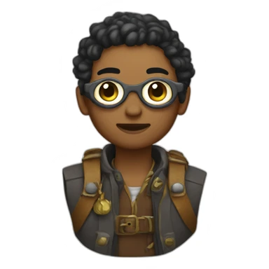 Treasure Hunter non-binary full body emoji eyes sticker