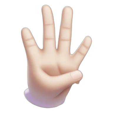 white girl showing three fingers up sticker