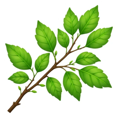 Green Leafs on a a Green branch sticker