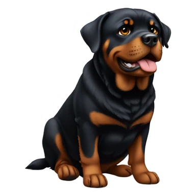 rottweiler wondering face to the side sticker