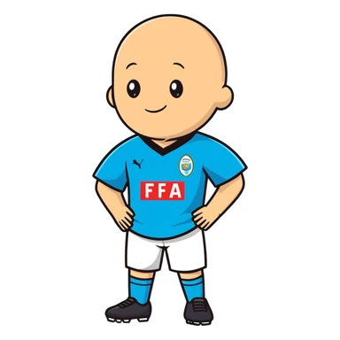 bald man wearing Napoli football jersey sticker