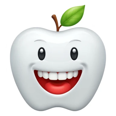 Apple teeth sticker