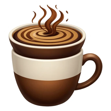 plain Coffee without Saucer, Brown Cup, no saucer. sticker