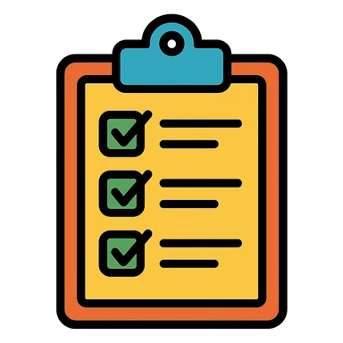 clipboard with list sticker