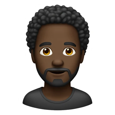 dark skin man with a goatee and afro sticker