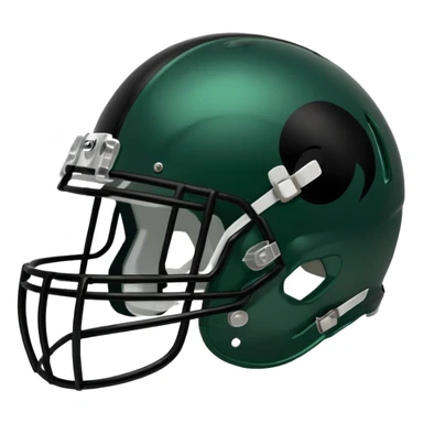 College football player helmet in dark green color ( black player ) sticker
