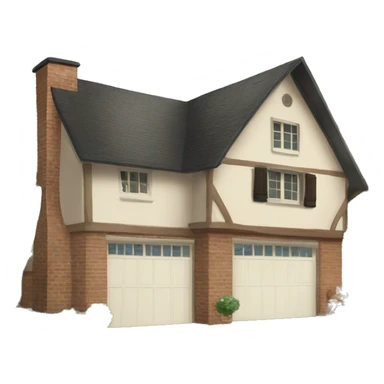 Garaje en chalet con casas a los lados sticker