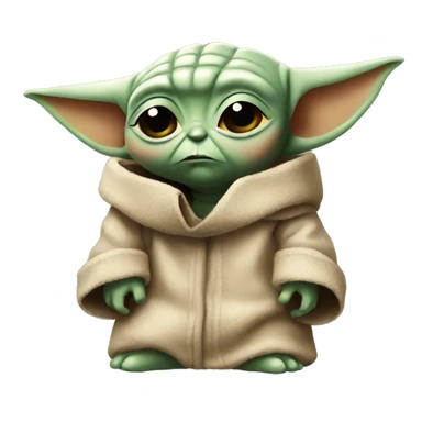 Baby yoda disappointed  sticker