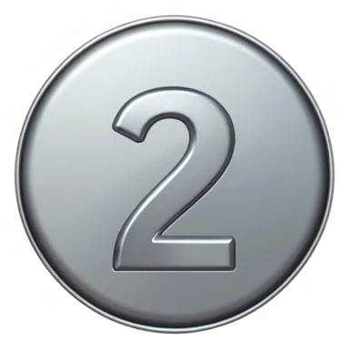 A badge for a paid silver subscription with the number 2 sticker