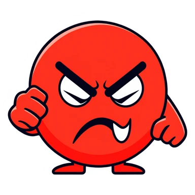 Angry emoji flicking off  sticker