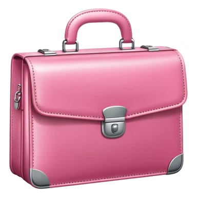 pink business briefcase iOS style sticker
