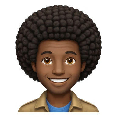 Black men hairstyle afro sticker