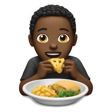 black person eating  sticker