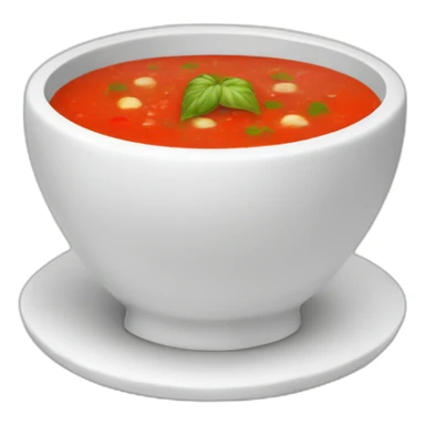 plain gazpacho soup white bowl sticker