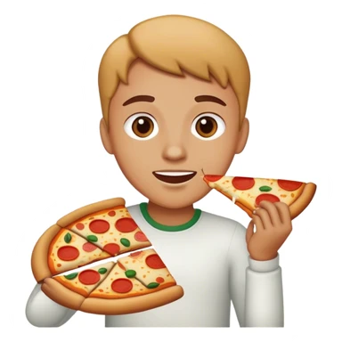 Eating pizza sticker
