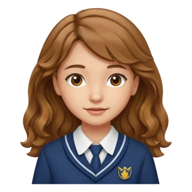 Quiero a una persona morena no tan morena , que sea una adolescente , que lleve uniforme escolar , con un pelo ondulado ,pero no regido , pero que tenga una sonrisa suave, pero que este con un fondo blanco. sticker