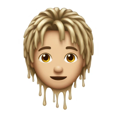 dripping greasy hair sticker