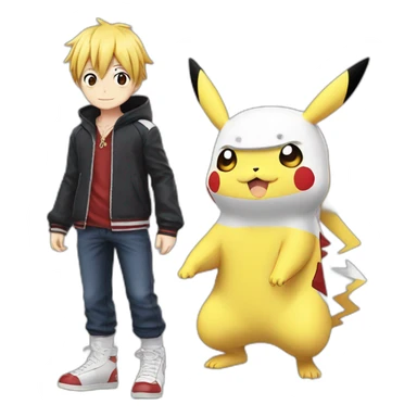 Shoto Todoroki avec Pikachu sticker