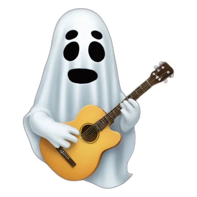 Ghost Latino Musician with guitar sticker