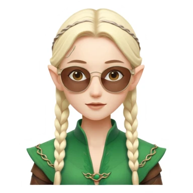 elf female legolas summer wibe sunglasses sticker