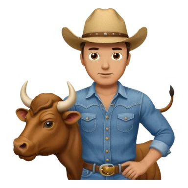 Vaqueiro derrubado o boi sticker