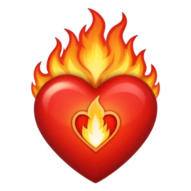 A red heart with bright flames on top, blending realistic fire with a slightly gothic cartoon style. Inside the heart, in small bold gothic text, it says:
Pyromaniacs   sticker