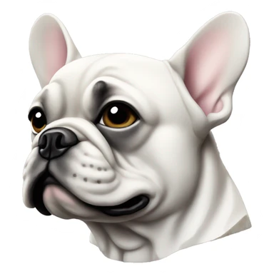 Marble statue of French bulldog sticker