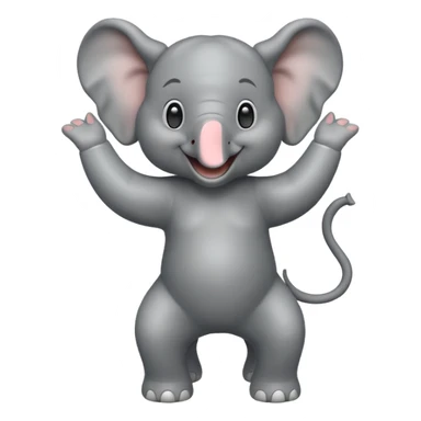 Design a dancing elephant emoji sticker