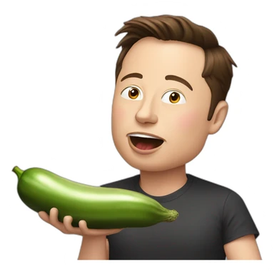 elon musk eating eggplant sticker