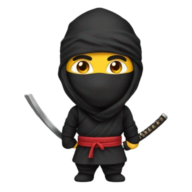 Ninja s nožem  sticker