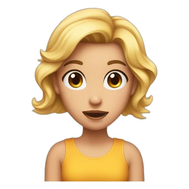 The expression ‘Duh!’ on a girl sticker