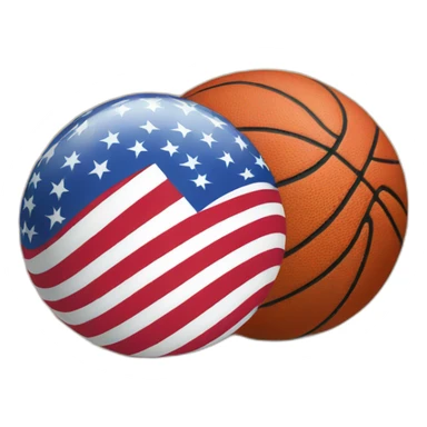 america+basket ball sticker