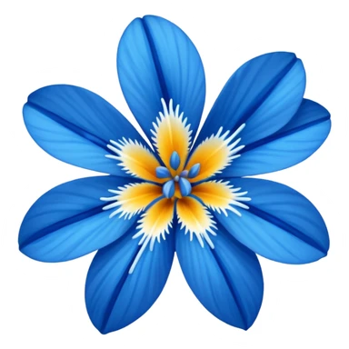 tropical flower blue sticker