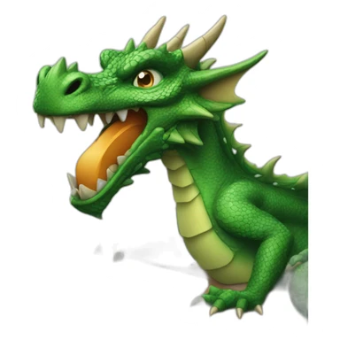 dragon with a mac book pro sticker