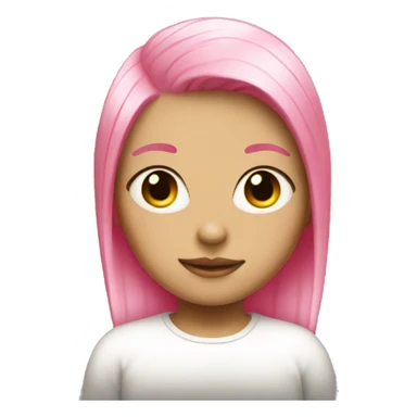 girl with bleach and pink hair higlights sticker
