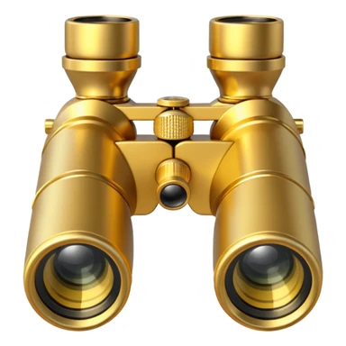 gold binoculars with large lenses sticker